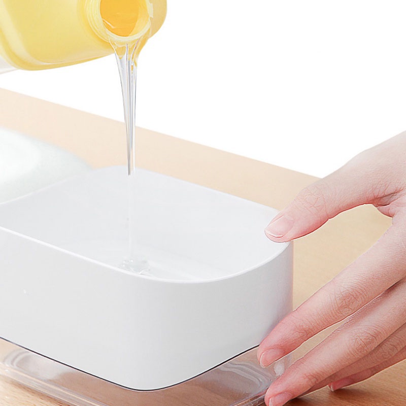 Hộp Đựng Xà Phòng Dạng Nhấn 2 Trong 1 Đa Năng Tiện Lợi