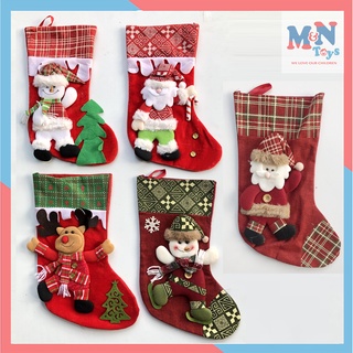 Vớ (tất) đựng quà ông già Noel trang trí giáng sinh cỡ lớn 40cm