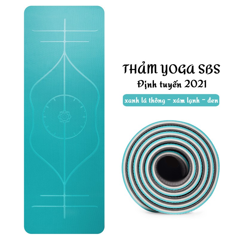 Thảm Tập Yoga Định Tuyến SBS Chống Trượt Cao Cấp 2021 – Tặng Túi Đựng Thảm Chống Nước