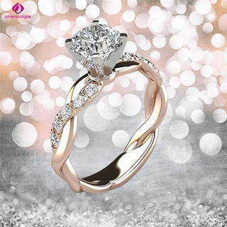 Nhẫn đính đá Zircon đơn giản cho nữ