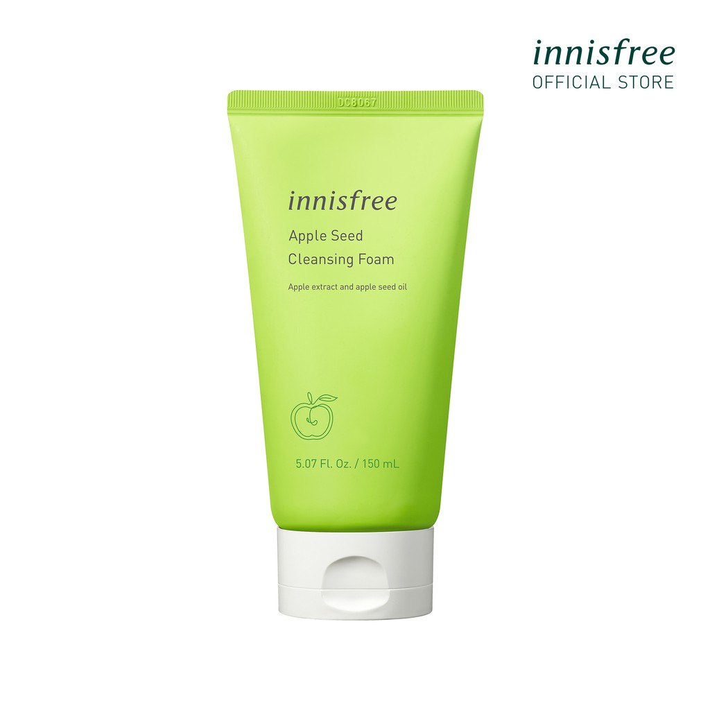 [Mã FMCGMALL -8% đơn 250K] Sữa rửa mặt làm sạch sâu innisfree Apple Seed Soft Cleansing Foam 150g