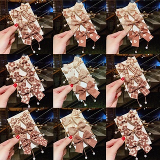 Dây buộc tóc thắt nơ vải phong cách Hàn Quốc mới
