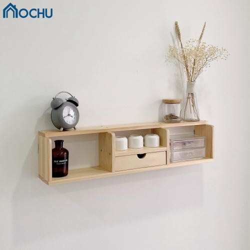 Kệ gỗ trang trí treo tường OCHU Giá đựng mĩ phẩm, đồ decor lắp ráp đa năng ALAN SHELF Nội thất phòng ngủ, phòng khách