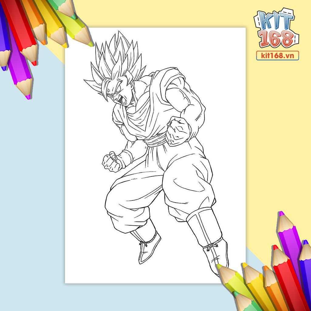 Tranh tô màu Anime Dragon Ball TTM-0005