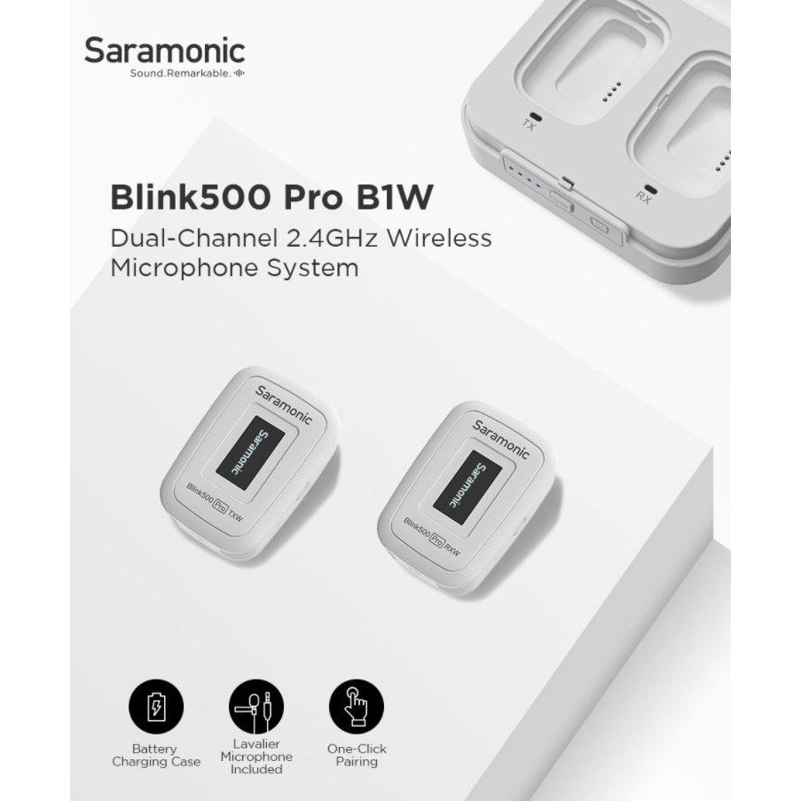 [Mã ELHACE giảm 4% đơn 300K] Bộ Micro Thu Âm Không Dây Saramonic Blink 500 Pro B1 - Bảo hành 24 tháng chính hãng