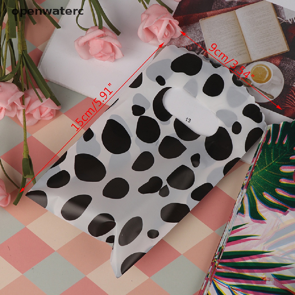 Bộ 50 Túi Mua Sắm Mini 9 * 15cm Có Tay Cầm Bằng Nhựa