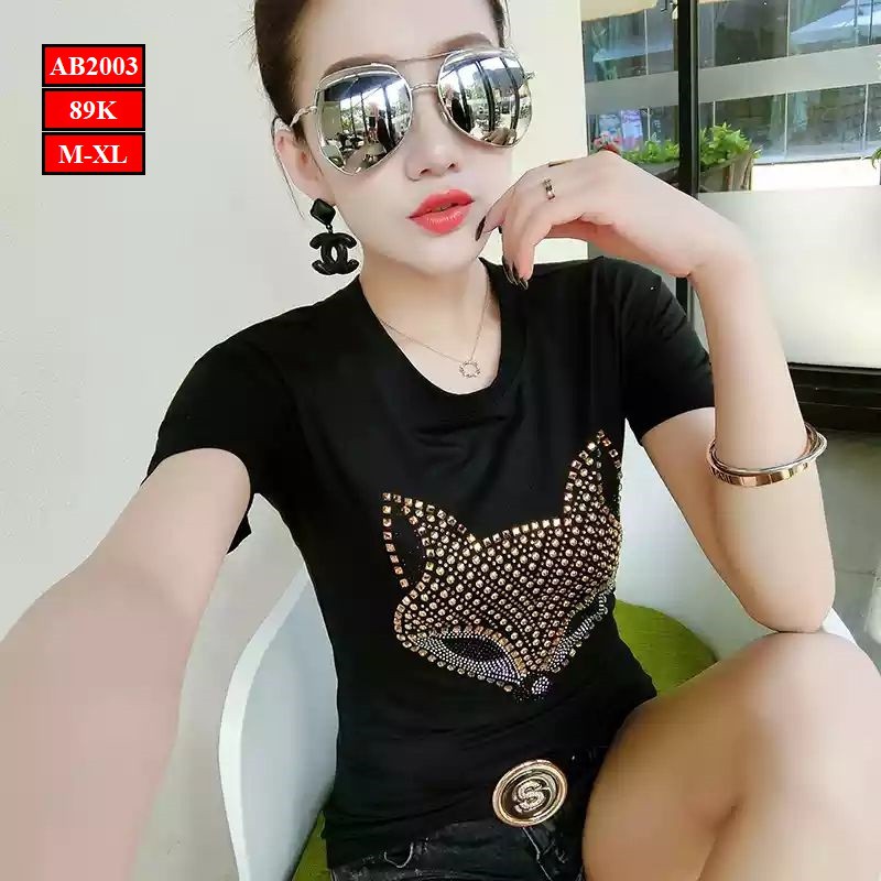 (AB2003) Áo thun nữ ngắn tay in hình cáo đáng yêu thời trang dạo phố cao cấp cho nữ