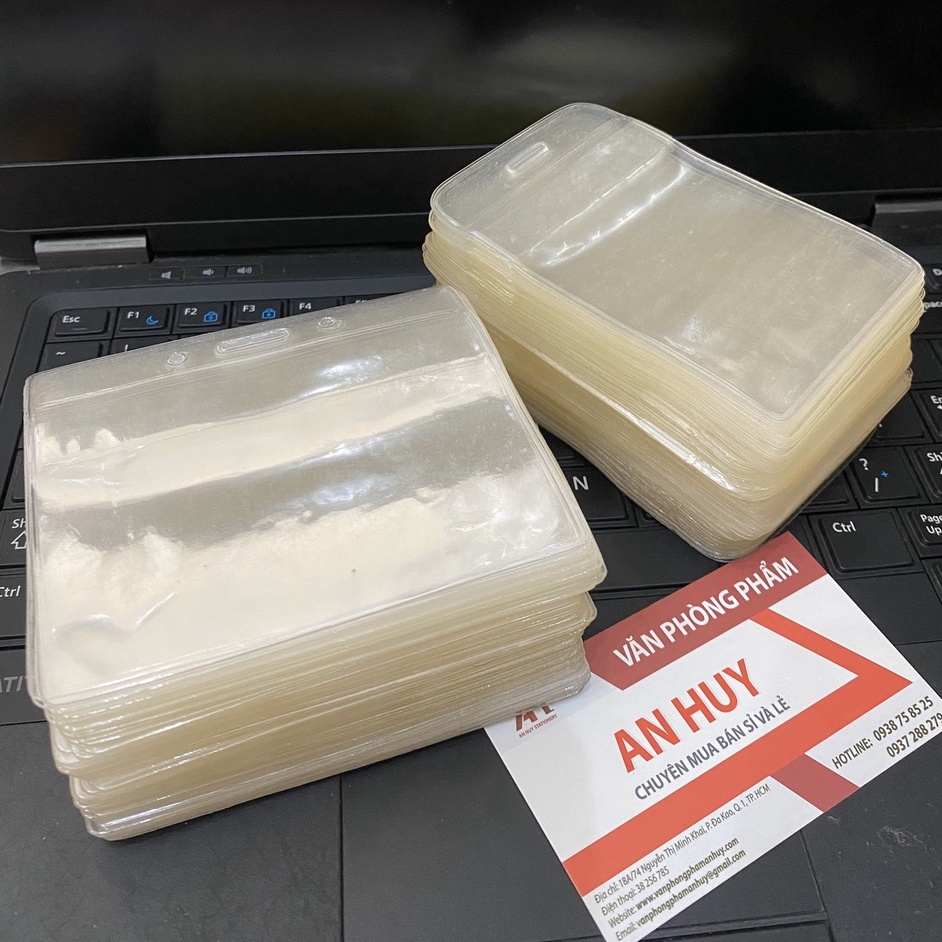 Lốc 100 cái Thẻ đeo bảng tên nhựa dẻo ngang đứng