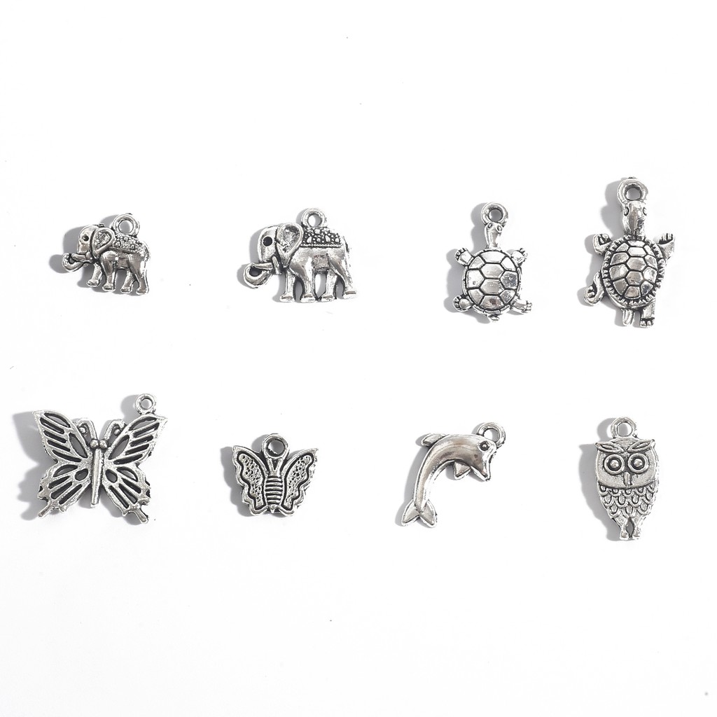 CHARMS CHARMS Mặt Dây Chuyền Mạ Bạc Hình Động Vật Dễ Thương