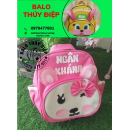 Balo đi học in tên bé