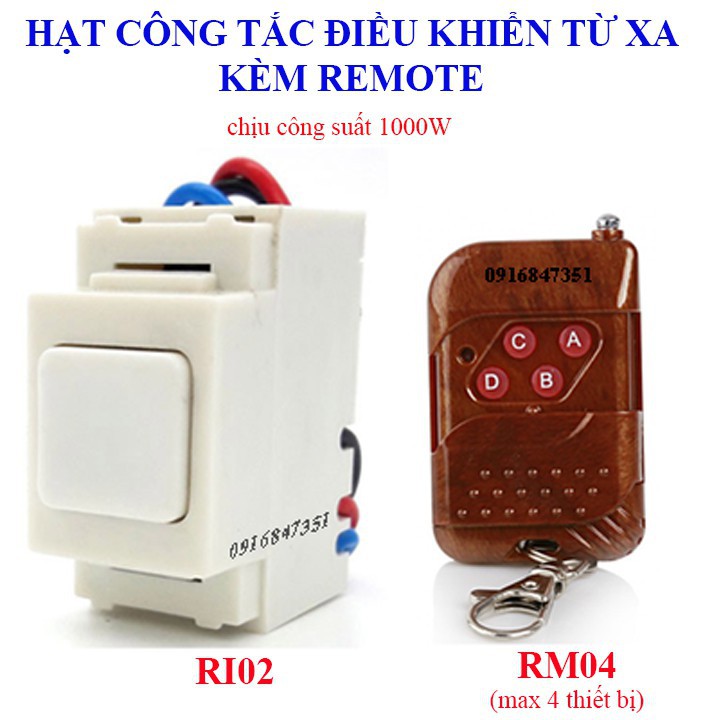 Hạt công tắc điều khiển từ xa TPE RI01 RI02