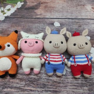Thú nhồi bông móc len lợn handmade !