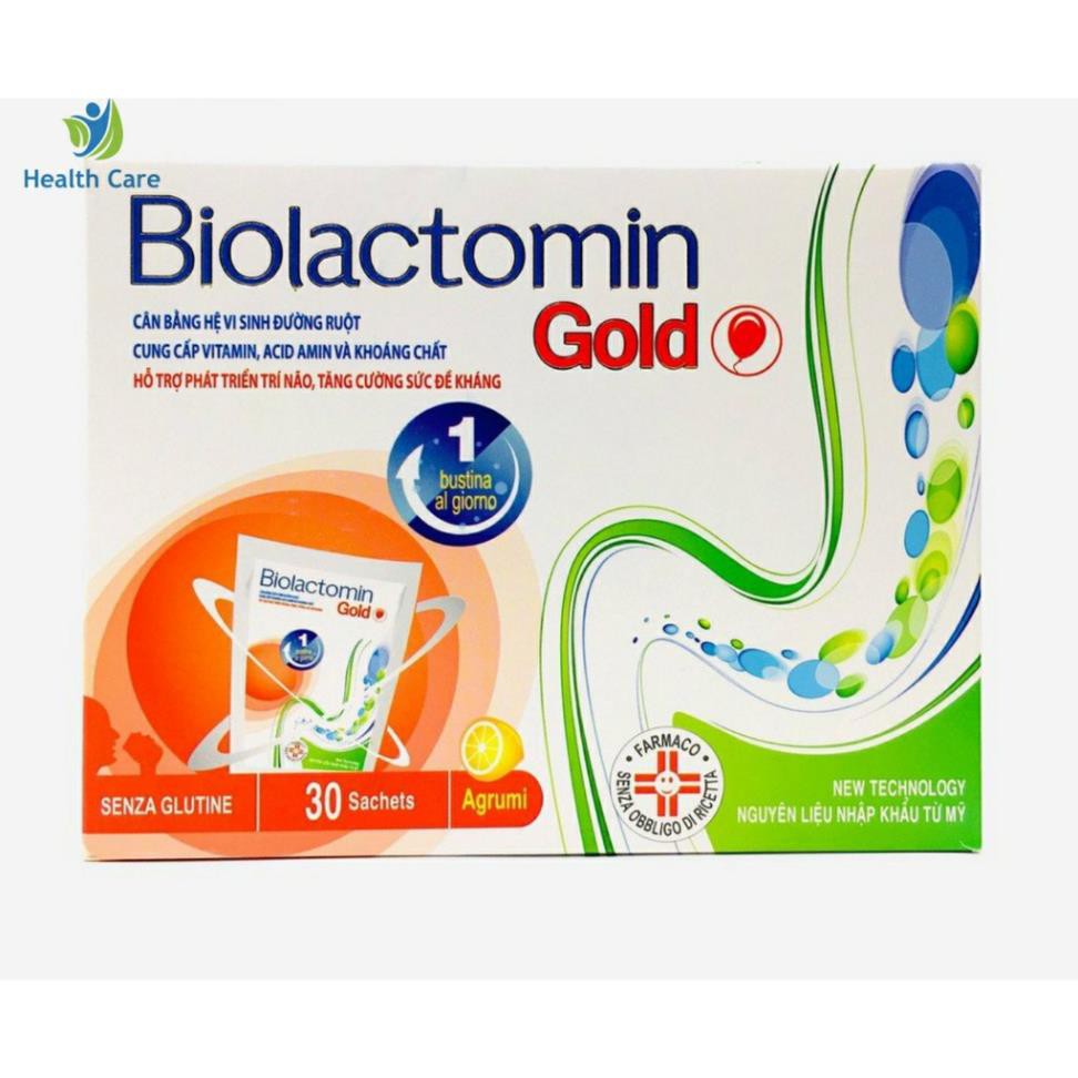 Cốm Biolactomin gold hỗ trợ tiêu hóa trẻ biếng ăn kém hấp thụ hộp 30 gói