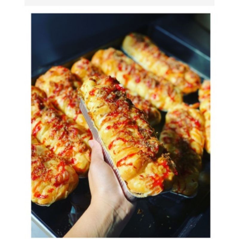 10 khuôn bạc nướng bánh, sốt BBQ, tôm sú bỏ lò