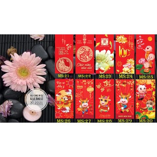 Combo 100 bao lì xì tân sưu 2021 - tặng bao kính