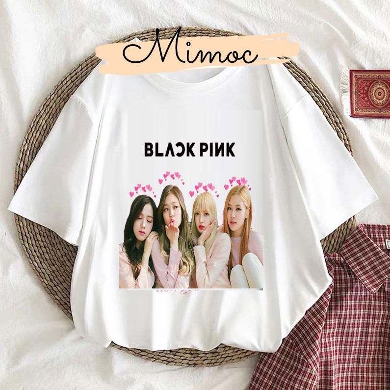 🌸Áo thun Blackpink Unisex tay ngắn dễ thương Fan Blackpink Kpop 🌸 mimoc