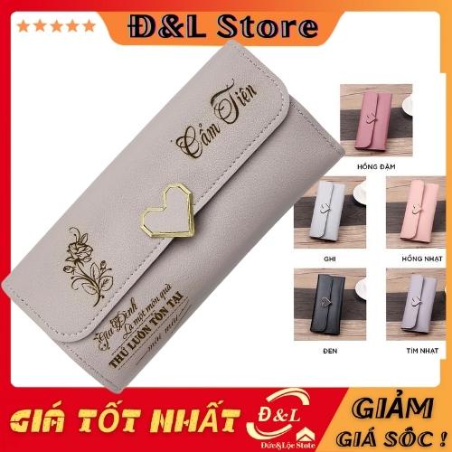 Ví da nữ cầm tay khắc theo yêu cầu đẹp giá rẻ thời trang cao cấp nhiều ngăn đựng tiền.
