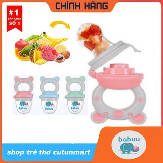 Bộ túi nhai ăn dặm Babuu baby Nhật bản ( tặng thêm 2 núm phụ và 1 dây đeo)