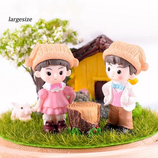 Set 2 tượng bé trai bé gái trang trí không gian DIY