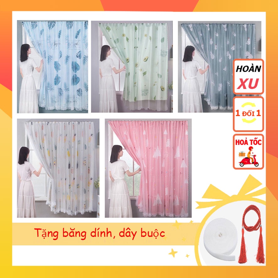 Rèm cửa mini màu pastel, trang trí nhà cửa, cửa hàng, studio, góc làm việc, màn cửa sổ, không khoan đục, TiTi Decor