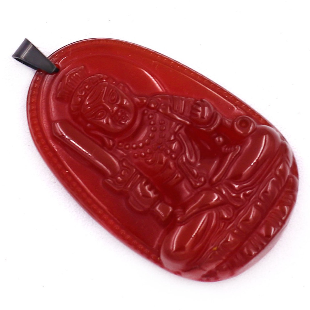 Vòng cổ phong thủy mặt phật Bất động minh vương MN đỏ 3.6 cm MMNOBT2 - Hộ mệnh tuổi Dậu