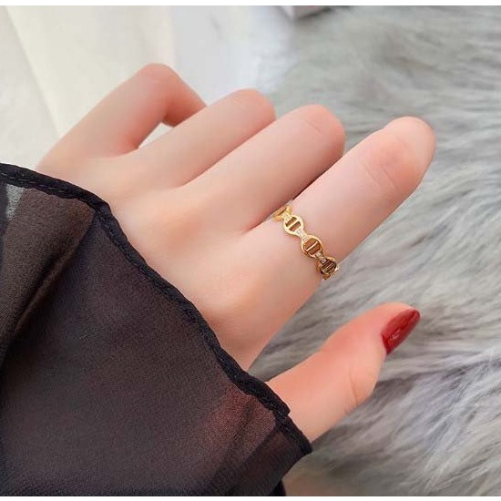 [FreeShip] Nhẫn nữ titan đá đuôi cá J5-408 - CAM KẾT KHÔNG BAY MÀU