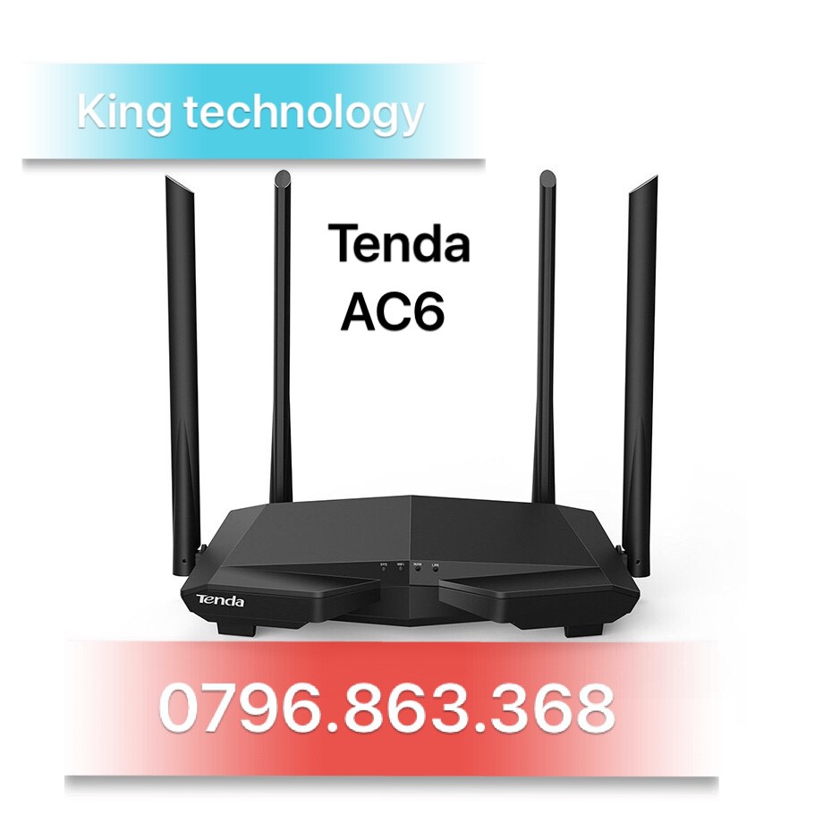 Bộ Phát Wifi Tenda AC6 tốc độ 1200M Xuyên Tường (Hàng Nhập Khẩu)