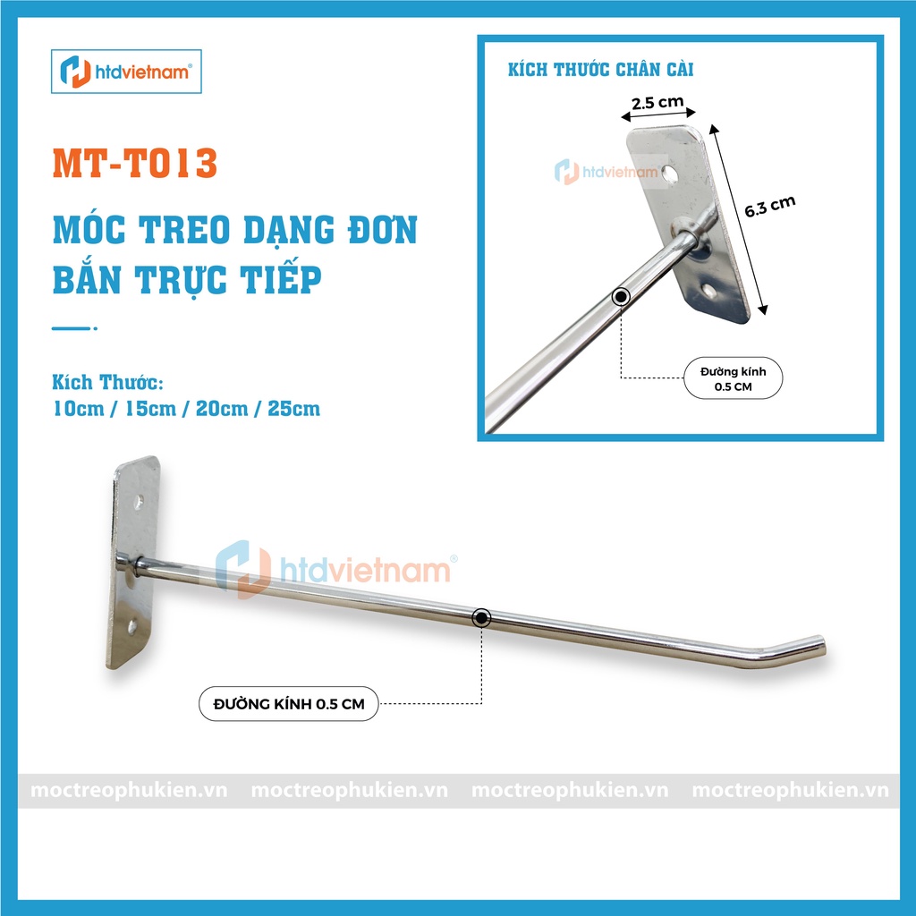 Móc treo phụ kiện điện thoại bắn trực tiếp lên tường