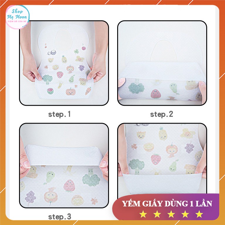 Yếm Ăn Dặm 💖FREESHIP💖 Yếm Giấy Dùng Một Lần Cao Cấp Cho Bé TE32