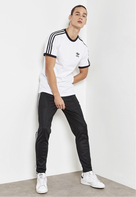 Áo Phông Adidas Unisex, áo thun nam nữ 3 sọc basix logoo thêu ngực