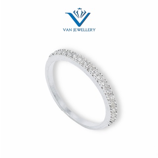 Nhẫn bạc Nhẫn một hàng đá bạc ta 925 VAN Jewelry V10001