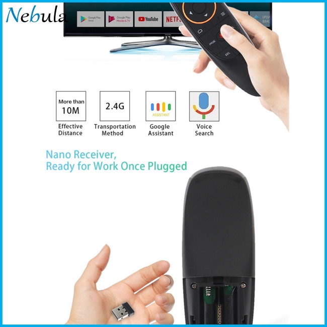 2.4GHz Wireless Voice Air Mouse Microphone Remote Control for Smart TV Android Box PC