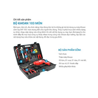 Bộ máy khoan DIY 103 món