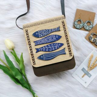 Túi xách handmade - túi xách gỗ - túi xách nữ