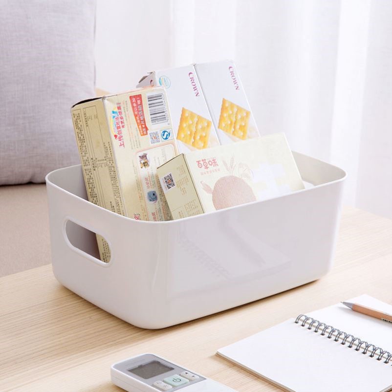 Hộp đựng mỹ phẩm/đồ lặt vặt/thức ăn nhẹ để bàn bằng nhựa cho nhà bếp gia đình