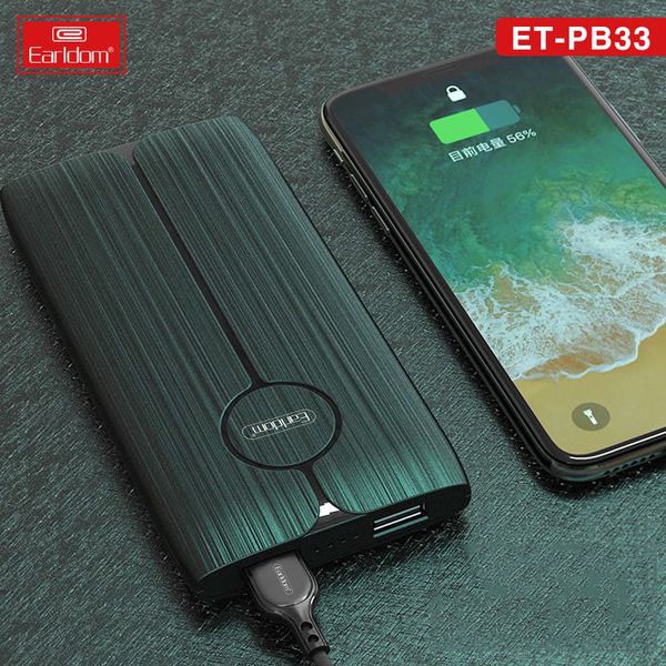 Sạc dự dhòng 10.000mAh Earldom PB33, Pin tích điện dung lượng cao sạc nhanh chính hãng KLH