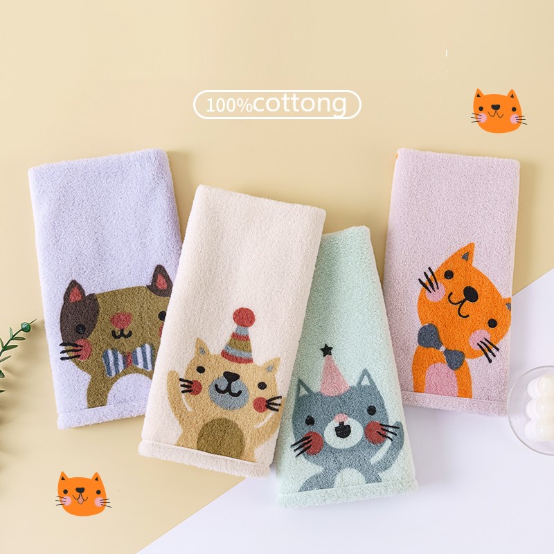 Khăn Tắm, Khăn Mặt KUTTO Chính Hãng Cao Cấp Cho Bé Nhiều Hình Dễ Thương 100% Cotong Từ Bông Tự Nhiên Kích Thước 25x50cm