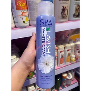 Sữa tắm dành riêng cho chó mèo lông trắng TROPICLEAN SPA WHITE COAT- Tẩy ố - Dưỡng lông 473ml USA