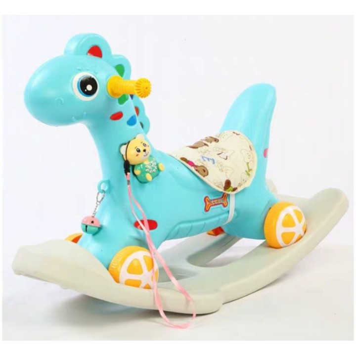 ĐỒ CHƠI NGỰA BẬP BÊNH LẬT ĐẬT CÓ PHÁT NHẠC 2IN1 CHO BÉ 🦄