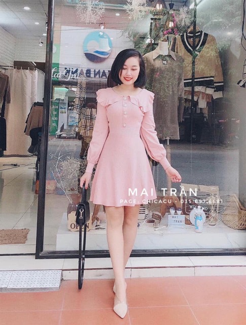 [Mã SKAMA06 giảm 8% tối đa 50K đơn 250K] Đầm xoè tay bo cột nơ | BigBuy360 - bigbuy360.vn