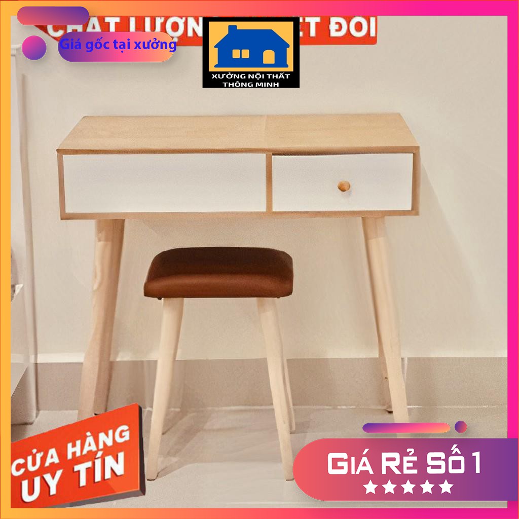 Bàn trang điểm mini, bàn trang điểm ngồi bệt kèm gương cao cấp để đầu giường  (tặng đệm ngồi) GIÁ SỈ