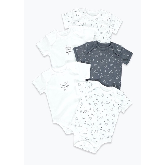 Set 5 body cộc tay cho bé Matalan auth