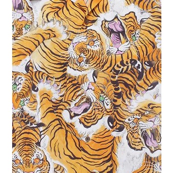 Áo Sơ Mi Tay Ngắn In Hình Hổ WACKO MARIA Plus Size Cho Nam Và Nữ