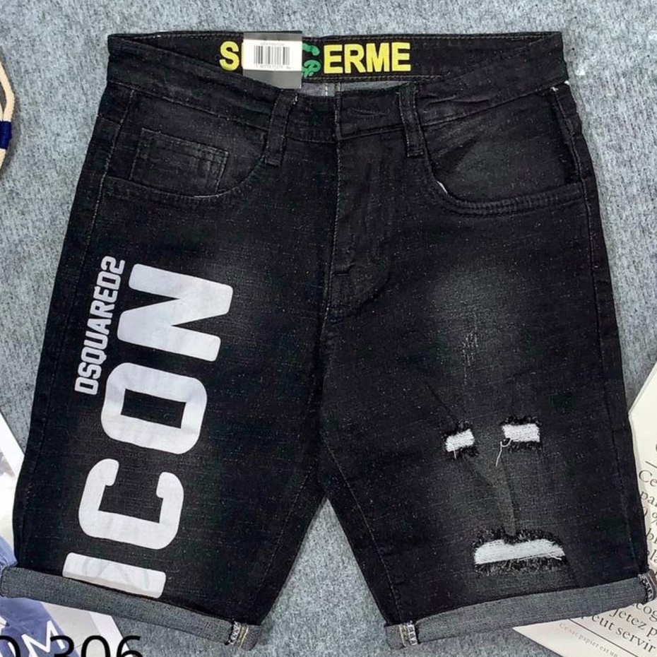 Quần short jean nam, Quần Lửng Nam Jean thời trang cao cấp  Carollstore 04