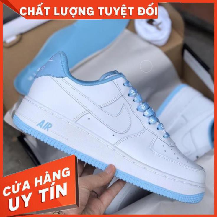 Giày thể thao sneaker Af1 trắng xanh blue thấp cổ hàng 1:1 full size nam nữ Hà Nội | BigBuy360 - bigbuy360.vn