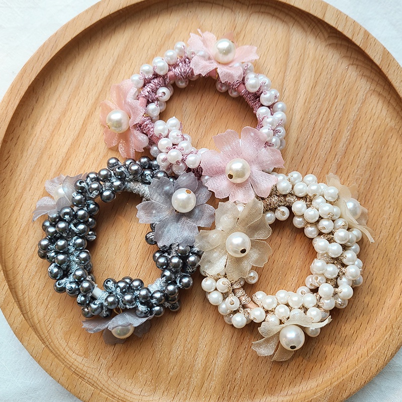 Dây Buộc Tóc Đính Hạt Ngọc Trai Nhân Tạo Giá Đỡ