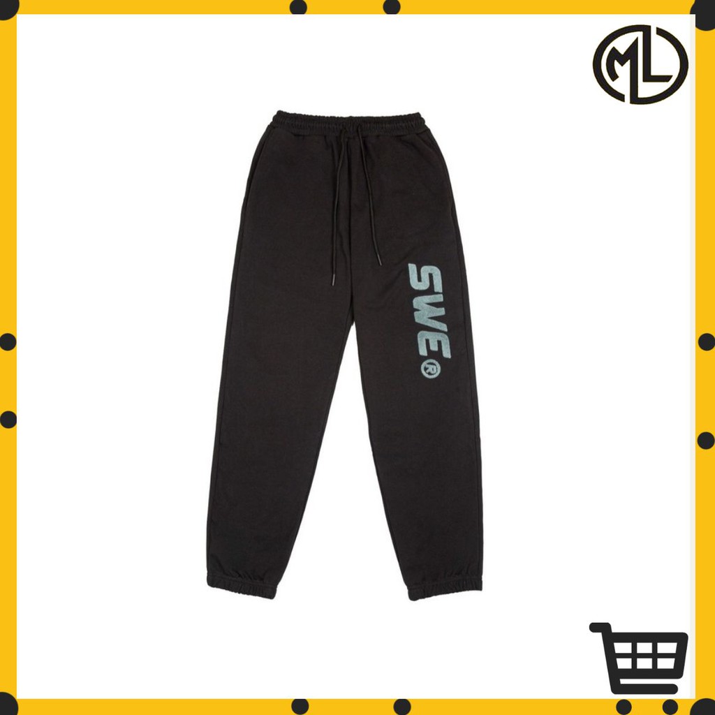 Quần jogger nam thun bo Swe đen vải thun da cá dày dặn đẹp phong cách trẻ trung dễ phối đồ | BigBuy360 - bigbuy360.vn