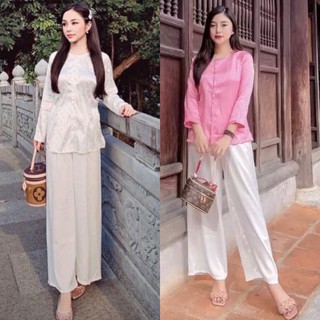 Đồ Lam Đi Chùa # Bà Ba Gấm Loại Tốt# Có Bán Lẻ Quần Và Áo # Đồ Bộ Nữ # Quần Áo