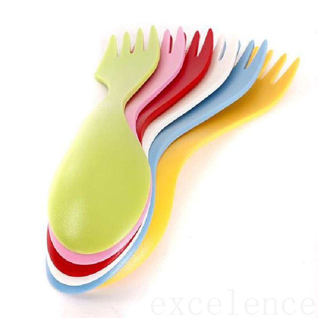 Set 6 Muỗng Nĩa Bằng Thép Không Gỉ Tiện Dụng Khi Đi Dã Ngoại