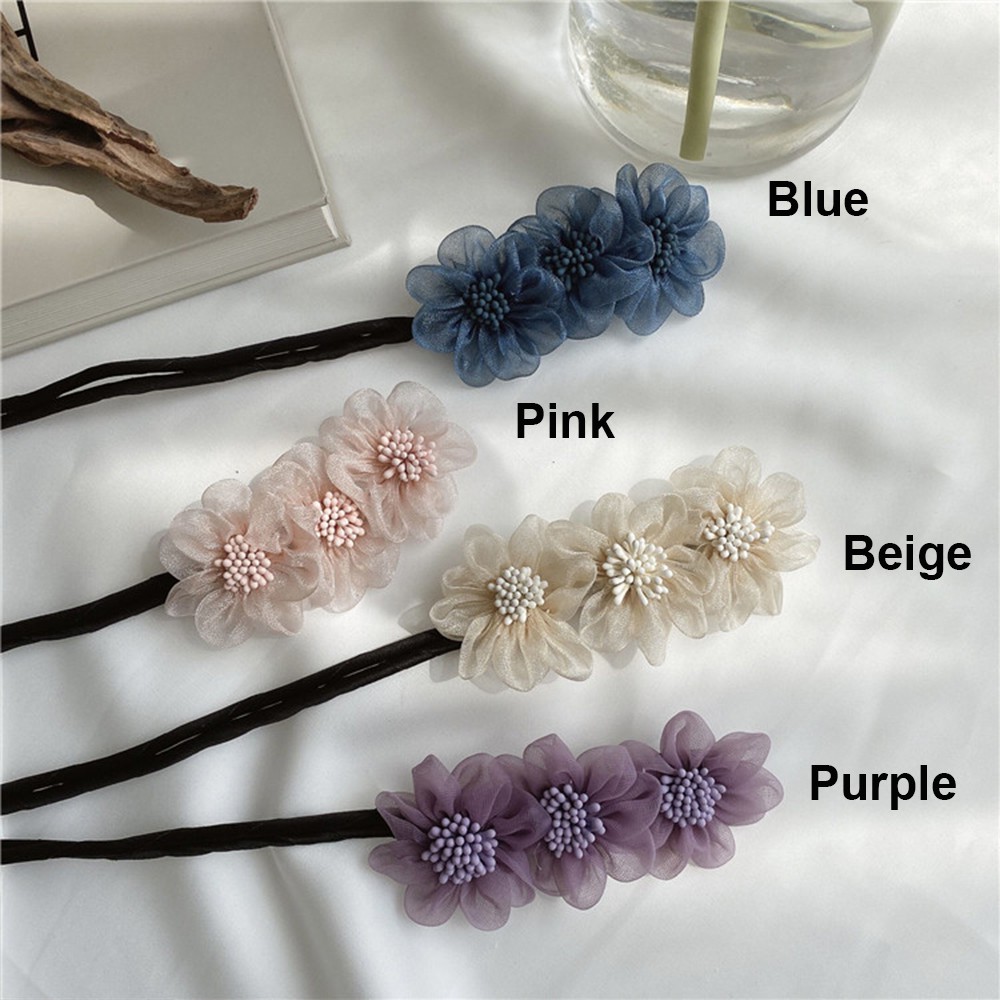 Kẹp tóc trang trí ren hoa thanh lịch thời trang dành cho nữ